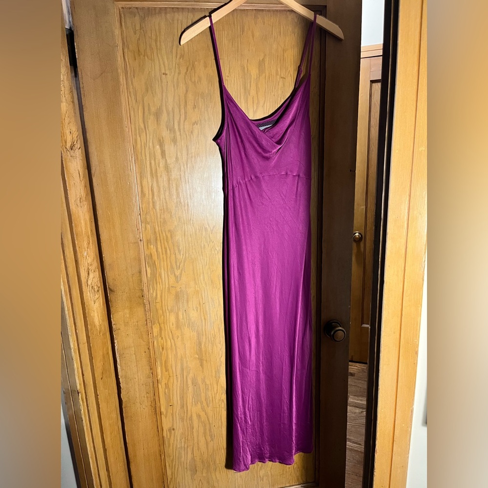 Anthropologie Pink Slip Maxi Dress with Spaghetti Straps